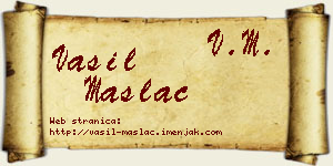 Vasil Maslać vizit kartica